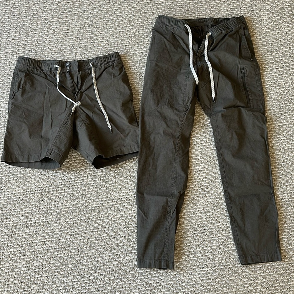Vuori Ripstop pants and shorts MED
